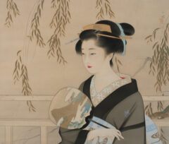 伊藤小坡_美人納涼之圖