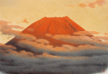 岩橋英遠《夕空》昭和63年